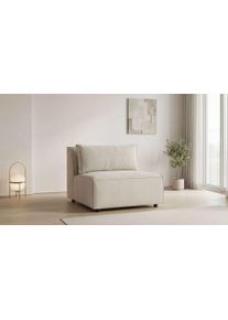 Sessel OTTO HOME "Jorrena, extra weicher Chenille-Stoff", beige, B:90cm H:73cm T:105cm, 100% polyester, Sessel, Sessel, Armloser 1-Sitzer, 3 Komfortstufen, 90x105 cm, mit Wellenunterfederung