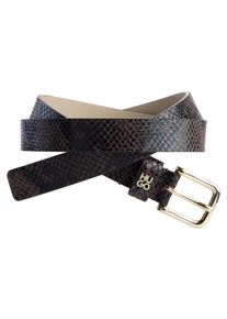 Lederg&uuml;rtel Hugo "Tina HU-GO Pt Sz25", Damen, Gr. 95, schwarz braun 201, Leder, Schlangenoptik, G&uuml;rtel Lederg&uuml;rtel, mit Allover-Muster in Schlangen-Optik