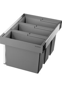 Einbaum&uuml;lleimer Blanco "FLEXON II Low 60/3", schwarz, B:56cm H:32,5cm T:40cm, Kunststoff, M&uuml;lleimer, Einbaum&uuml;lleimer, Abwaschbare und entnehmbare Eimer