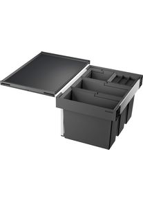 M&uuml;lltrennsystem Blanco "Flexon II 60/4", schwarz, B:40cm H:37cm T:57cm, Kunststoff, M&uuml;lleimer, M&uuml;lltrennsystem, Kunststoff, Stahlblech, 600 mm Untermass