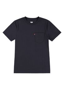 T-Shirt LEVI'S KIDS "LVB SUNSET POCKET TEE", Jungen, Gr. 16 (176), schwarz (jet schwarz), Jersey, Obermaterial: 60% Baumwolle, 40% Polyester, normal, Rundhals, Shirts T-Shirt, mit Brusttasche, for Boys