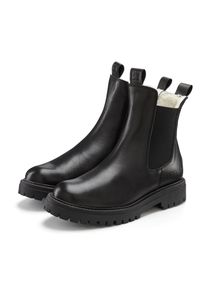 Stiefelette ELBSAND "Chelseaboots, Stiefel, Boots, Winterstiefel, Schlupfstiefel", Damen, Gr. 42, schwarz, Obermaterial: 100% Rindsleder. Decksohle: 100% Textilmaterial. Futter: 100% Textilmaterial. Laufsohle: 100% Synthetik, unifarben, Schuhe Stiefelette, aus Leder mit Warmfutter, Lederstiefelette
