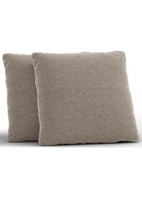 Sit & More Sofakissen SIT & MORE "Jazz", beige (nature), B:50cm H:50cm T:8cm, 95% Polyester 5% Polyamid, Polsterauflagen, Sofakissen, 2er Kissen-Set wahlweise in drei Gr&ouml;&szlig;en