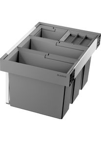 Einbaum&uuml;lleimer Blanco "FLEXON II Low 60/4", schwarz, B:56cm H:32,5cm T:40cm, Kunststoff, M&uuml;lleimer, Einbaum&uuml;lleimer, Abwaschbare und entnehmbare Eimer