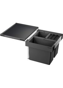 M&uuml;lltrennsystem Blanco "Flexon II 50/3", schwarz, B:40cm H:37cm T:46cm, Kunststoff, M&uuml;lleimer, M&uuml;lltrennsystem, Kunststoff, Stahlblech, 500 mm Untermass
