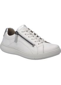 Sneaker Josef Seibel "Megan 01, weiss-silber", Damen, Gr. 40, wei&szlig; (wei&szlig;, silber), Obermaterial: 100% Rindsleder Leather cow., Schuhe Sneaker