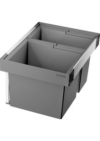 Einbaum&uuml;lleimer Blanco "FLEXON II Low 50/2", schwarz, B:46,2cm H:32,5cm T:40cm, Kunststoff, M&uuml;lleimer, Einbaum&uuml;lleimer, Abwaschbare und entnehmbare Eimer