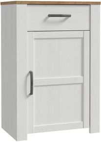 Schuhkommode FORTE "Bohol Schuhschrank, Soft Close, 6 Paar Schuhe", riviera eiche, sibiu l&auml;rche hell, B:66,7cm H:99,3cm T:42cm, Holzwerkstoff, Sideboards, Schuhkommode, B/H/T 66,7/99,3/42 cm