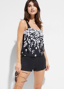 bonprix Tankini (2 części) z szortami kąpielowymi, biały, 42