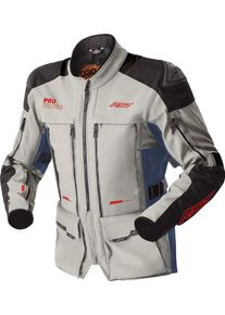 RST Pro Series Adventure D3O, casaco t&ecirc;xtil imperme&aacute;vel , cor: Cinzento Claro/Preto/Azul/Vermelho , tamanho: 5XL