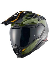 Nexx X.Wed3 Furka, capacete de aventura , cor: Preto/Verde-Azeitona/Amarelo , tamanho: XL