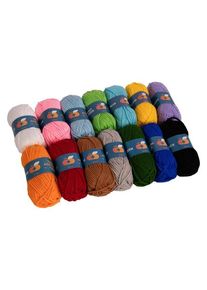 Colorations - Acrylic Yarn Set 4 mm - 14 Colors