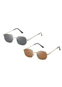 Men's Oval Metal Frame Sunglasses - 2 Colours!
