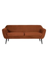 Livetastic , Rostfarben , Textil , Birke , F&uuml;llung: Polyetherschaumkern , 187x75x82 cm , Made in EU , Wohnzimmer, Sofas & Couches, Sofas, 2er Sofas