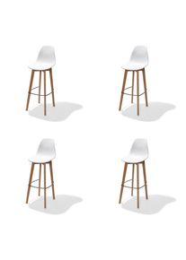 Mid.you , Wei&szlig; , Metall, Kunststoff , 47x119x53 cm , Europ&auml;ischer Sicherheitsstandard , stapelbar , Esszimmer, Barm&ouml;bel, Barhocker