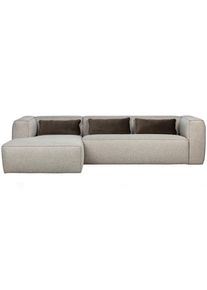 Livetastic , Hellgrau , Textil , Ottomane links, L-Form , 305x175 cm , Made in EU , R&uuml;cken echt, Armteil links, Armteil rechts , Wohnzimmer, Sofas & Couches, Wohnlandschaften, Ecksofas