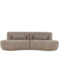 Livetastic , Hellbraun , Textil , 254x74x122 cm , Made in EU , R&uuml;cken echt , Wohnzimmer, Sofas & Couches, Sofas, Big Sofas