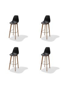 Mid.you , Schwarz , Holz, Metall, Kunststoff , Birke , 47x119x53 cm , Europ&auml;ischer Sicherheitsstandard , stapelbar , Esszimmer, Barm&ouml;bel, Barhocker