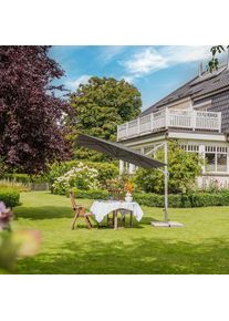 Glatz Ampelschirm Familyflex Silberfarben/Dunkelgrau