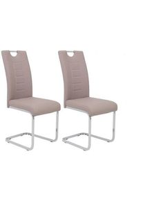 Schwingstuhl 2er-Set Ruby S Cappuccino gepolstert