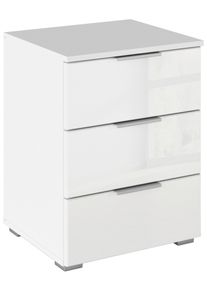 Nachtk&auml;stchen Mars 3L-Glas Wei&szlig;