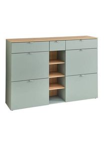 Schuhschrank Bari Eiche Artisan/Schilfgr&uuml;n