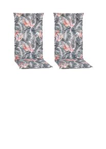 Hochlehner Auflagen Tamky 2er- Set ca. 118x46 cm Grau/Rot
