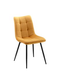 Stuhl Suri Gelb Samt Gepolstert