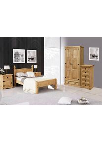 M&ouml;bilia Bettgestell M&Ouml;BILIA, beige (natur, natur, natur), B:102cm H:110cm L:217cm, Kiefer massiv, Betten, Bettgestell, Holzoberfl&auml;che honigfarbend gewachst