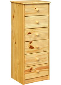 M&ouml;bilia Kommode M&Ouml;BILIA "Chur", beige (natur), B:43cm H:106cm T:35cm, Massivholz, Sideboards, Kommode, aus Massivholz Kiefer