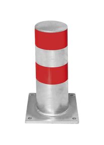 Rammschutzpoller LKW Parkhilfe, BxH 159 x 500 mm, verzinkt/rot Black Bull