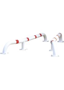 LKW-Einfahrhilfe, Rammschutzb&uuml;gel Set, LxBxH 2800 x 108 x 280 mm, Paar, wei&szlig;/rot Black Bull