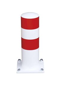 Rammschutzpoller LKW Parkhilfe, BxH 159 x 500 mm, wei&szlig;/rot Black Bull