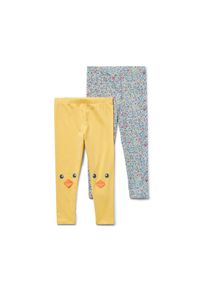 Tchibo - 2 Kinder-Leggings - Gr. 122/128 - hellblau/print