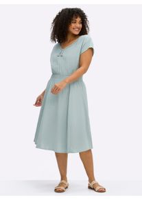 sheego Damen Sommerkleid aus Musselin in kalkmint ,Gr&ouml;&szlig;e 40, Witt, 100% Baumwolle. Besatz: 100% Baumwolle