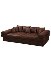 Livetastic Bigsofa, Dunkelbraun, Textil, F&uuml;llung: Schaumstoffflocken,Schaumstoffflocken, 284x94x148 cm, Made in EU, FSC 100%, Armteil links, Armteil rechts, Wohnzimmer, Sofas & Couches, Sofas, Textilsofas