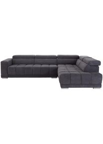Livetastic Ecksofa, Grau, Holz, Metall, Textil, Eukalyptusholz, Sperrholz, Ottomane rechts, L-Form, 299x212 cm, Wohnzimmer, Sofas & Couches, Wohnlandschaften, Ecksofas