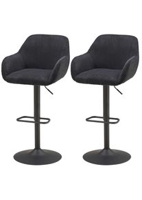 Livetastic , Schwarz , Metall, Textil , 44x95-117x55 cm , inklusive Armlehnen , Esszimmer, Barm&ouml;bel, Barhocker