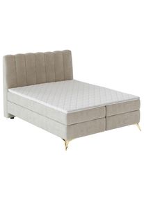 Livetastic , Beige , Textil , H3 , 180x200 cm , Schlafzimmer, Betten, Boxspringbetten