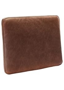 Livetastic , Dunkelbraun , Leder , Echtleder , Anilinleder , F&uuml;llung: Schaumstoff,Schaumstoff , rechteckig , 52x42x7 cm , Made in EU , hochwertige Qualit&auml;t , Heimtextilien, Wohntextilien, Kissen, Zierkissen