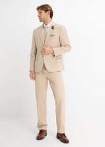 bonprix Hochzeitsanzug (4tlg. Set) mit Weste und Krawatte Regular Fit, braun, Gr.58, Klassischer Hochzeitsanzug im Regular Fit mit passender Weste, eleganter Hose und Krawatte