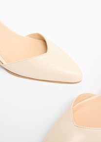 Pumps med remmar och l&aring;g klack - beige - storlek 36 - bonprix