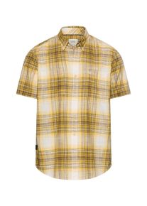Karohemd Camel Active, Herren, Gr. S, N-Gr, sun gelb, Web, Obermaterial: 100% Baumwolle, kariert, normal h&uuml;ftbedeckend, Rundhals, Hemden Karohemd, kurzarm, mit Button-Down-Kragen