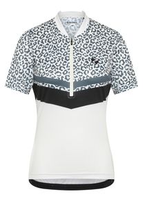 Radtrikot Ziener "NALADIA-Z", Damen, Gr. 38, wei&szlig; (wei&szlig; fog), Obermaterial: 100% Polyester. Obermaterial 2: 90% Polyester, 10% Elasthan, Trikots Radtrikot