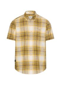 Karohemd Camel Active, Herren, Gr. XL, N-Gr, sun gelb, Web, Obermaterial: 100% Baumwolle, kariert, normal h&uuml;ftbedeckend, Rundhals, Hemden Karohemd, kurzarm, mit Button-Down-Kragen