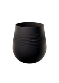 Villeroy & Boch Dekovase VILLEROY & BOCH "Vase Manufacture Collier 23 cm", schwarz (noir), Vasen, Dekovase