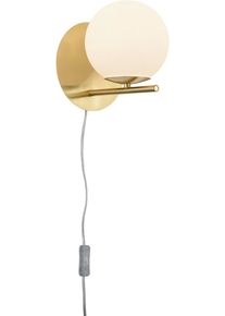 Trio LEUCHTEN Wandleuchte "Pure", wei&szlig; (messing wei&szlig;), 1, &Oslash; 16cm H: 21cm, 1 Stk., Leuchten, Wandleuchte