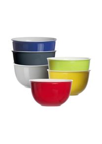 Ritzenhoff & Breker Schale RITZENHOFF & BREKER "M&uuml;slischalen Doppio &oslash; 14 cm 6er Set bunt", bunt, B:14cm H:8cm T:14cm &Oslash;:14cm, Sch&uuml;sseln, Schale, Sp&uuml;lmaschinenfest, Mikrowellensicher