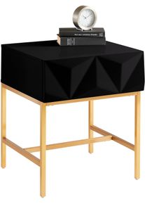 Beistelltisch OTTO HOME "Minfi", schwarz, B:50cm H:58cm T:50cm, Tische, Beistelltisch, Schublade mit 3D-Front, auch als Nachttisch geeignet, Breite 50 cm