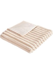 Bett&uuml;berwurf "Vita", beige (hell, beige), B:80cm L:150cm, Polyester, Westfalia Schlafkomfort, Tagesdecken, Bett&uuml;berwurf, in vielen Gr&ouml;&szlig;en erh&auml;ltlich